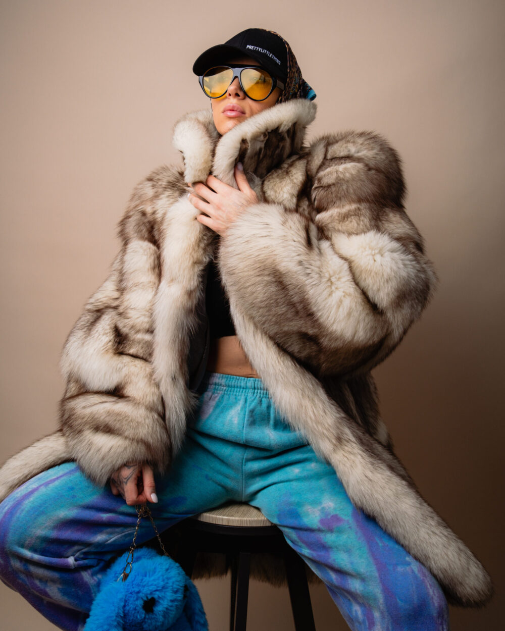 Middle rich fox coat